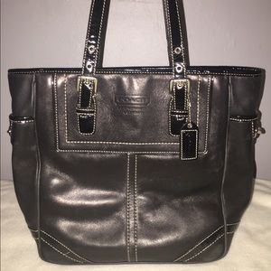 Coach Hampton Legacy Black Leather Purse